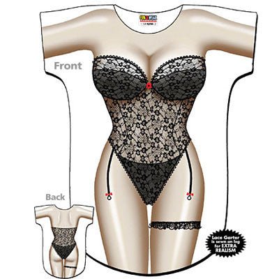 LA Imprints Fantasy Coverup Black Lingerie Bikini Body Coverup T-Shirt