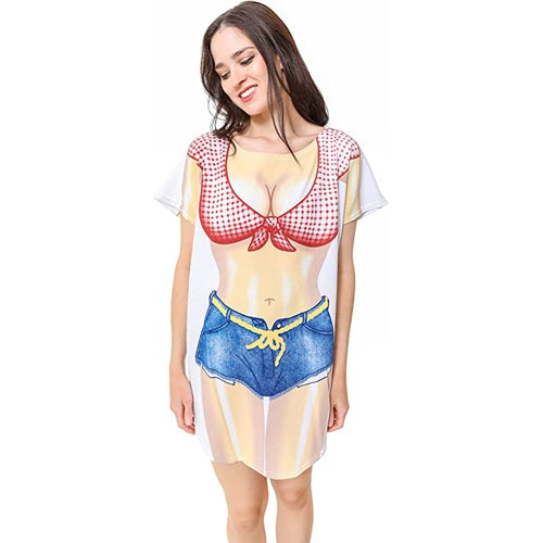 Farmers Daughter Bikini Tee Shirt Cover-Up