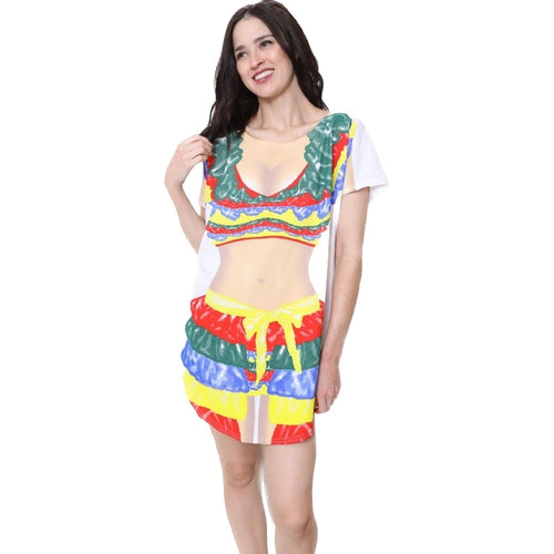 LA Imprints Fantasy Coverup Cha Cha Girl Bikini Body Coverup T-Shirt