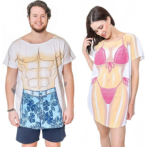 LA Imprints Fantasy Coverup Classic Couple's Bikini Bathing Suit Coverup T-Shirt