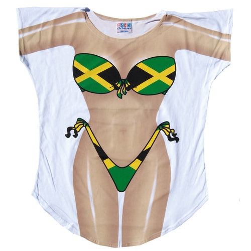 LA Imprints Fantasy Coverup Jamaican Girl Body Coverup T-Shirt