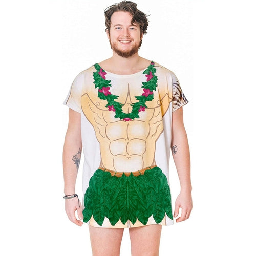 LA Imprints Fantasy Coverup Men's Hula Guy Bikini Body Coverup T-Shirt