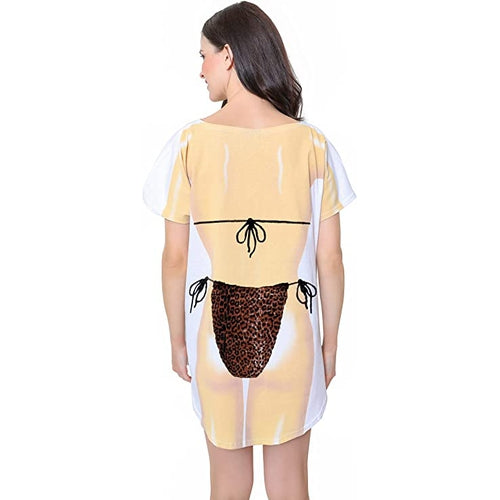 LA Imprints Fantasy Coverup Wild Leopard Bikini Body Coverup T-Shirt