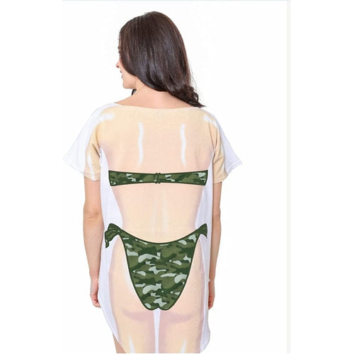 LA Imprints Fantasy Coverup Camouflage Bikini Body Coverup T-Shirt