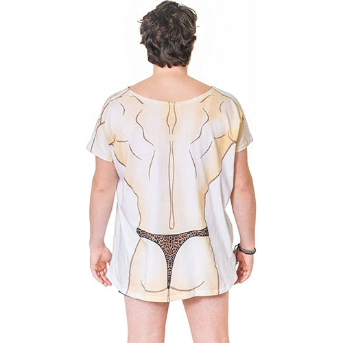 LA Imprints Fantasy Coverup Leopard Thong Men's Bikini Body Coverup T-Shirt