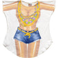 LA Imprints Fantasy Coverup Mardi Gras Girl Body Coverup T-Shirt