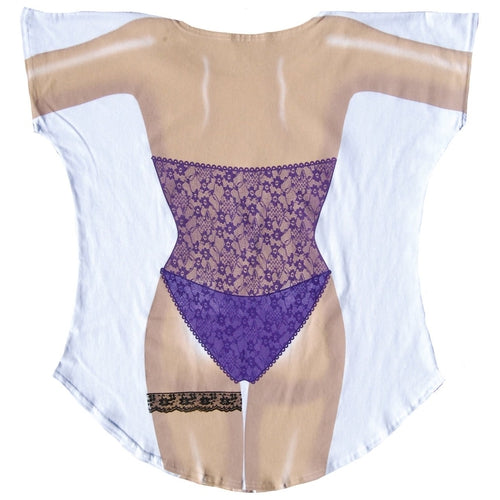 LA Imprints Fantasy Coverup Purple Lingerie Bikini Body Coverup T-Shirt -  LA IMPRINTS