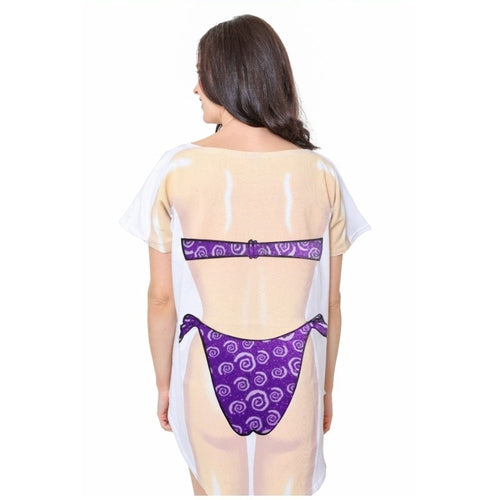 LA Imprints Fantasy Coverup Purple Sparkle Bikini Body Coverup T-Shirt