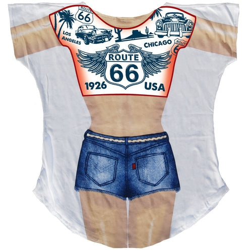 LA Imprints Fantasy Coverup Route 66 Bikini Body Coverup T-Shirt
