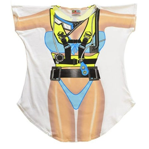 LA Imprints Fantasy Coverup Scuba Girl Bikini Body Coverup T-Shirt