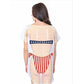 LA Imprints Fantasy Coverup Stars and Stripes Bikini Body Coverup T-Shirt