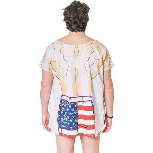 LA Imprints Fantasy Coverup Stars & Stripes Men's Shorts Bikini Body Coverup T-Shirt