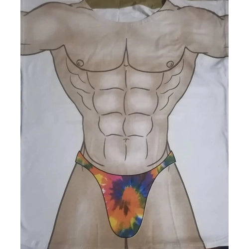 LA Imprints Fantasy Coverup Tie-Dye Thong Men's Bikini Body Coverup T-Shirt